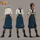 Illustration for article titled Designing The Dresses For BioShock Infinites Elizabeth (And The Lutece Twins)